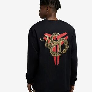 Nike Kobe Year of the Mamba Max90 Long Sleeve Tee Shirt Black Men's Sz XL New